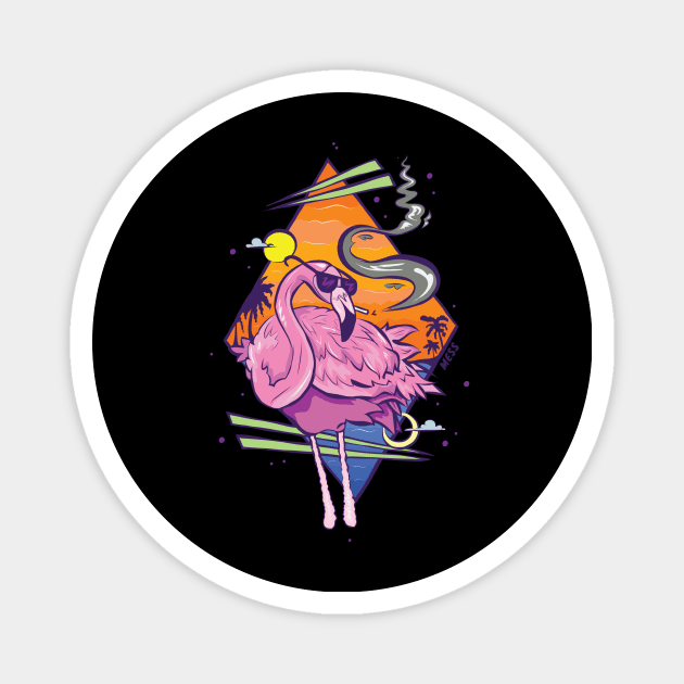 Party Flamingo Magnet by Mess By Design 